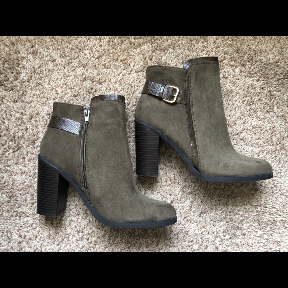 Olive Green Bootie